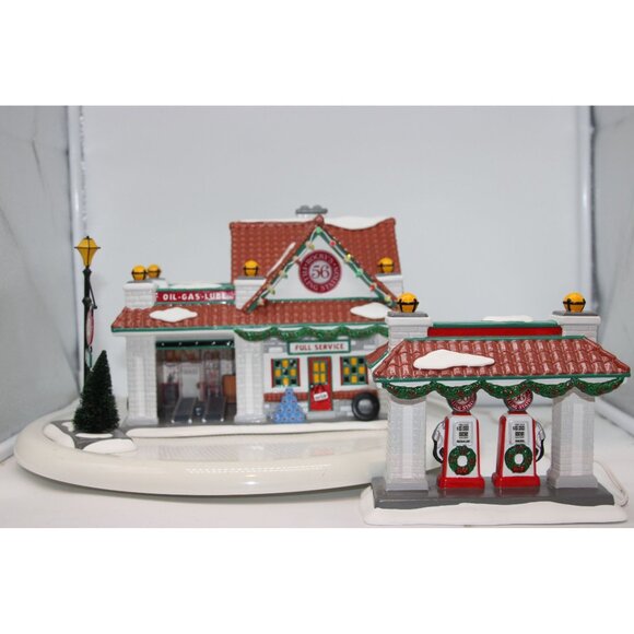 Dept 56 Snow Village - Rocky's 56 Filling Station - Picture 2 of 9